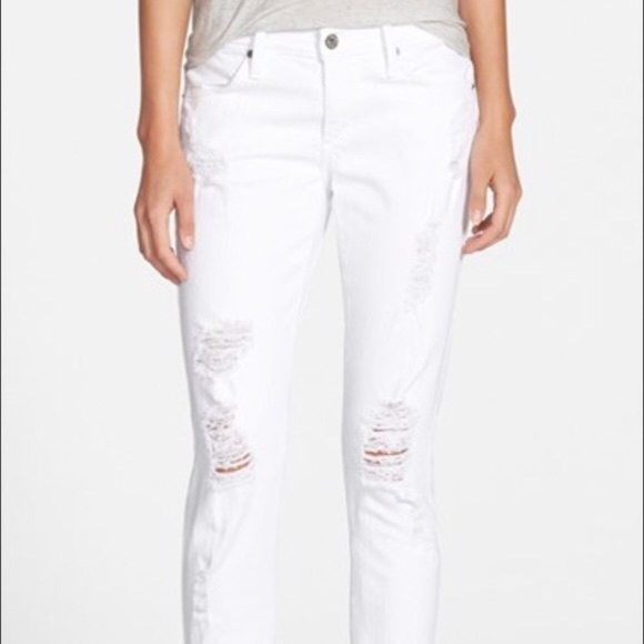 Just Black Distressed Skinny Jeans - Picture 1 of 14